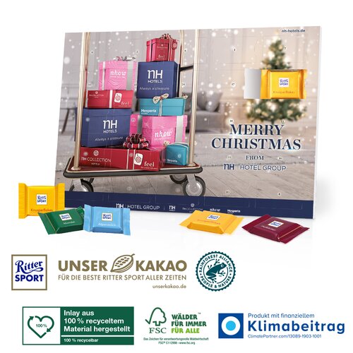 Tisch-Adventskalender „Ritter SPORT“, Klimaneutral, FSC®