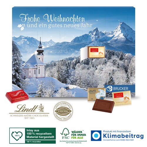 Wand-Adventskalender „Lindt Exklusiv“, Klimaneutral, FSC®