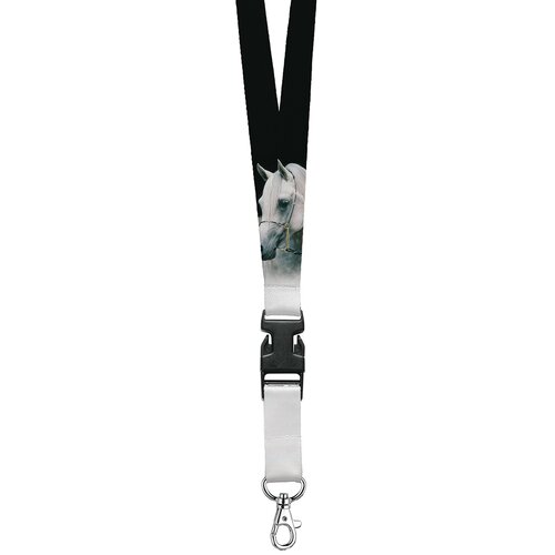 Schlüsselband/Lanyard "Transfer" mit Karabinerhaken und Schnappverschluss, Bandbreite 20 mm