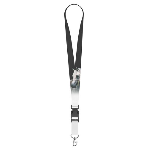 Schlüsselband/Lanyard "Transfer" mit Karabinerhaken und Schnappverschluss, Bandbreite 25 mm