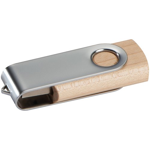 USB Stick aus hellem Holz 4GB