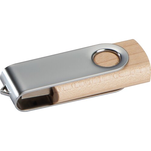 USB Stick Twist mit Holzkörper hell 8GB