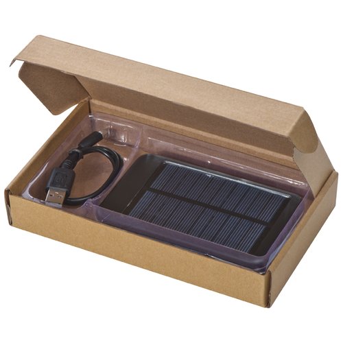 Solar Powerbank aus Metall mit 4.000 mAh