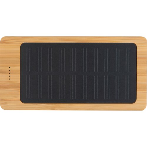 Solar Powerbank aus Bambus mit 8.000 mAh