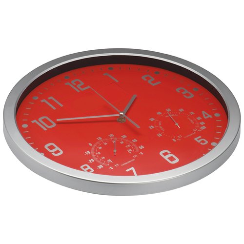 Wanduhr mit Hygro - und Thermometer