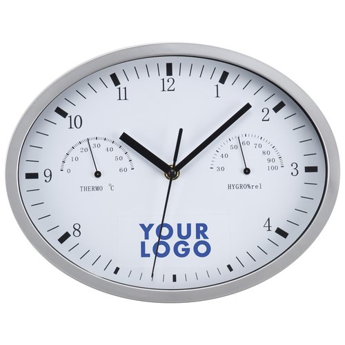 Wanduhr mit Hygro- und Thermometer