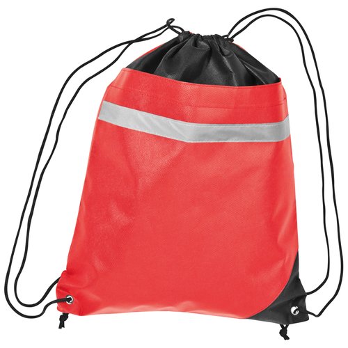 Non Woven Gymbag mit reflektierendem Streifen