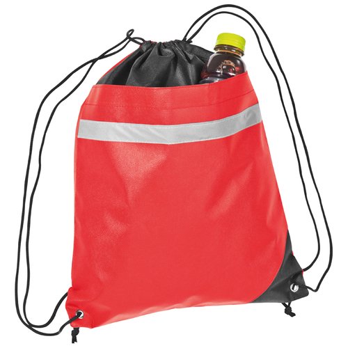 Non Woven Gymbag mit reflektierendem Streifen