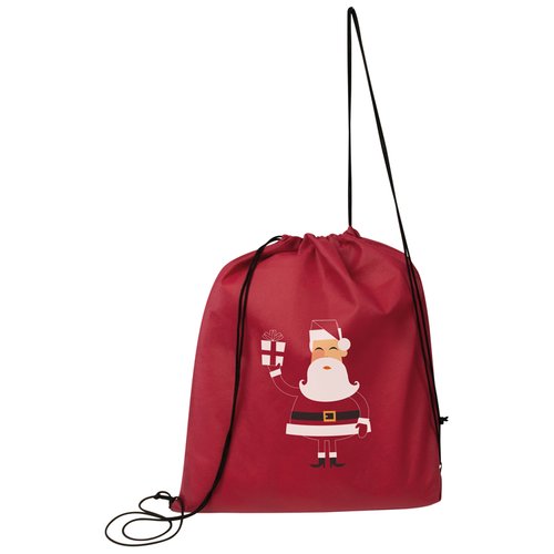 Gymbag aus Non Woven mit Weihnachtsmotiv