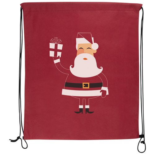 Gymbag aus Non Woven mit Weihnachtsmotiv