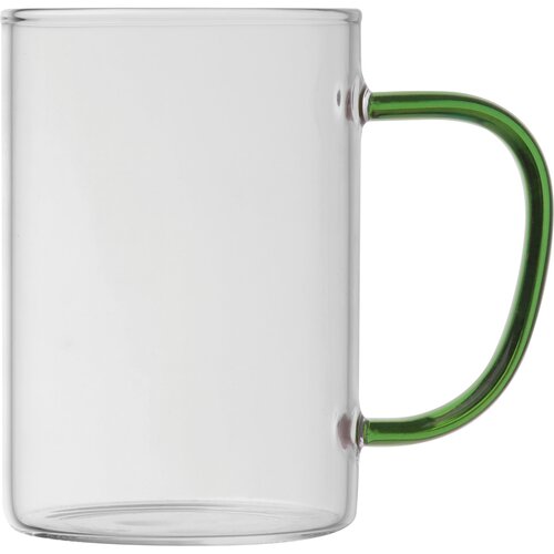 Glastasse mit farbigem Henkel, 250ml