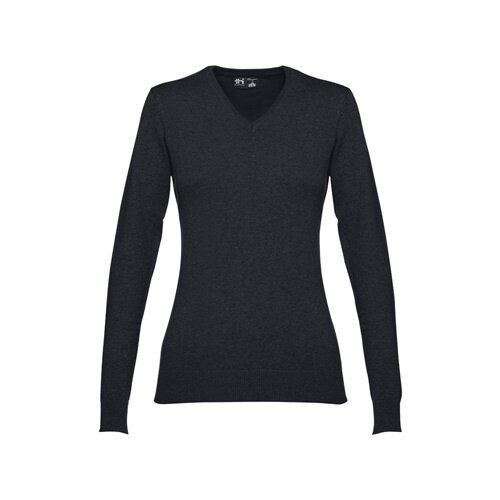 THC MILAN WOMEN. Pullover mit V-Ausschnitt für Damen aus Baumwolle und Polyamid