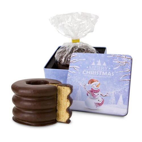 Geschenkset / Präsenteset: Baumkuchen in Weihnachtsdose