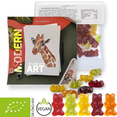 Bio Gummibärchen ohne Gelatine, ca. 30g, Express Maxi-Tüte mit Werbereiter