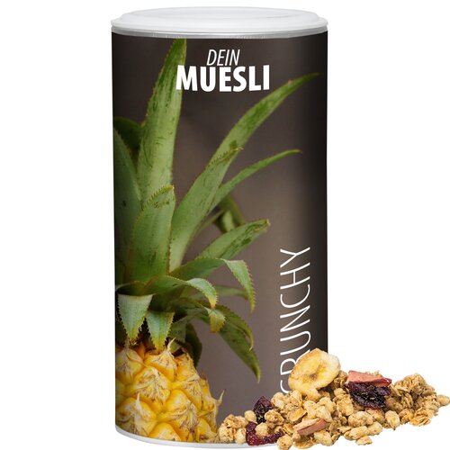 Müsli Knusper Früchte, ca. 150g, Pappdose Medium