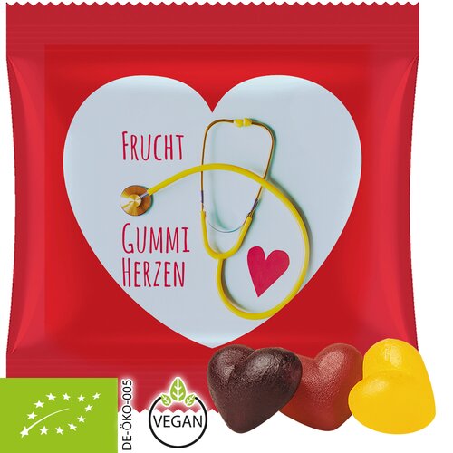 Bio Fruchtgummi-Herzen, ca. 20g, Maxi-Tüte