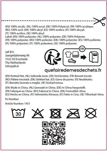 Strickmütze mit Label