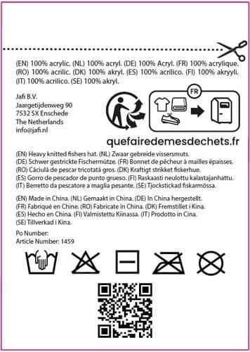 Grob gestrickte Fischermütze