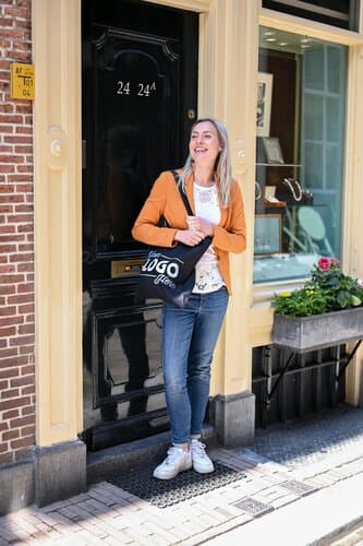 Baumwolltasche mit langen Henkeln, 140 gr/m²