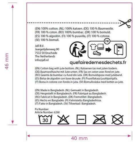 Baumwoll Shopper mit Jute Boden