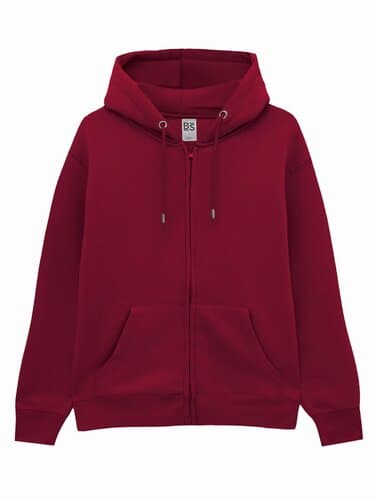 BS Vega Hoodie mit durchgehendem Reißverschluss, 280 gr/m²