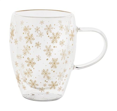 Snostro Weihnachts-Thermobecher aus Glas