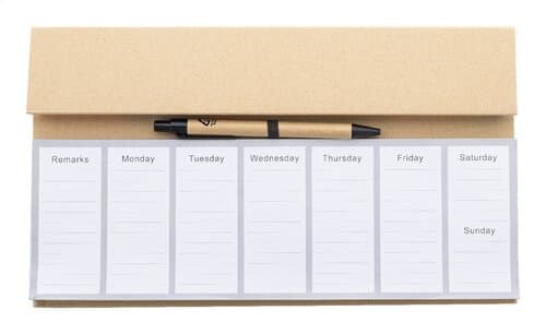 Weeknot Wochenplaner für den Schreibtisch