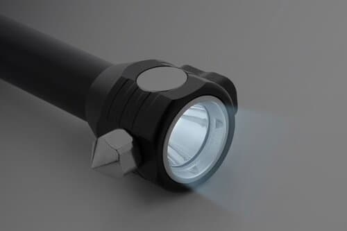 Hemmerg Taschenlampe mit Notfallhammer