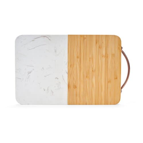 Degas Schneidebrett aus Marmor und Bambus. Mit Griff