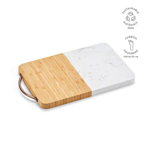 Degas Schneidebrett aus Marmor und Bambus. Mit Griff