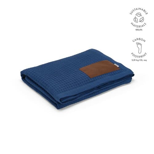 Giotto Decke recy.Baumwolle (200 g/m²). Mit personalisierbarem Aufnäher