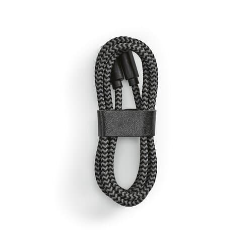 Leibniz Kabel aus rPET. 1 m. USB-C auf USB-A. Schnellladefunktion