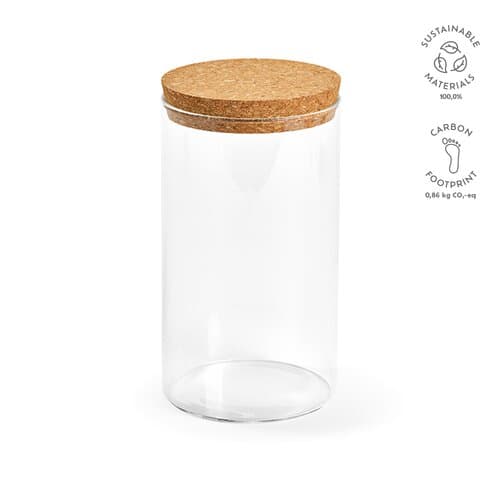 Magritte 1000 Behälter aus Borosilikatglas, 1015 ml. Mit Korkdeckel