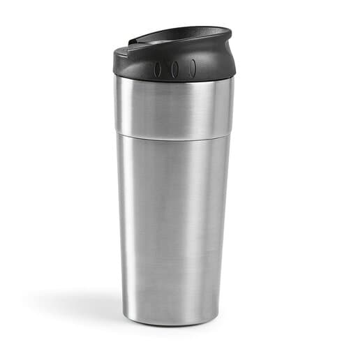 Columbia Reisebecher recy.Edelstahl, 510ml. Doppelwandig mit Schiebedeckel