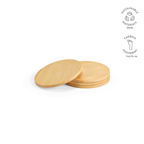 Christo Bambus-Untersetzer. Set mit 4 Stück