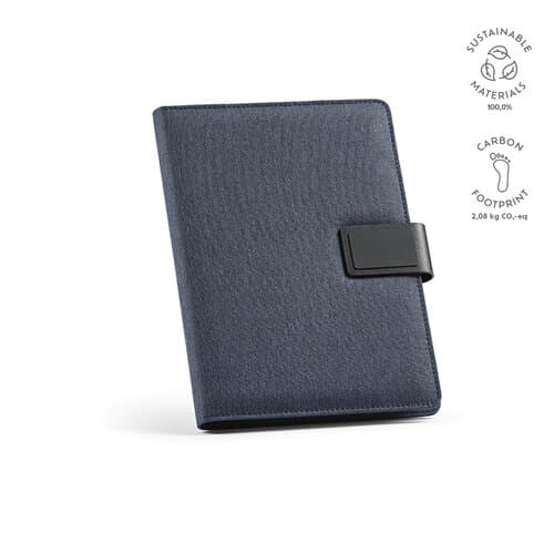 Tolstoy A4-Mappe rPET. Notizblock mit 64-seitigem FSC.Verschluss aus rPU