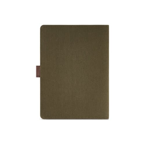 Eliot A5-Mappe aus recyc.Baumwolle. Notizblock mit 64-seitigem FSC