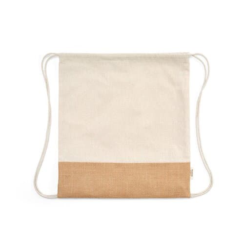 Denali Kordelzugbeutel recy.Baumwolle (180 g/m²) und Jute (275 g/m²)