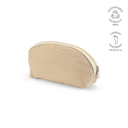 Dehli 1,5L Kulturtasche, 260gsm Jute mit Reißverschluss