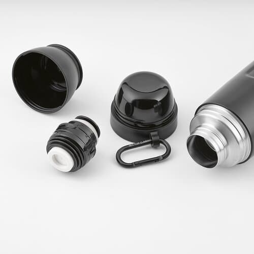 Flinders Thermos recy.Edelstahl, 1080 ml. Mit 2 Bechern und Karabiner