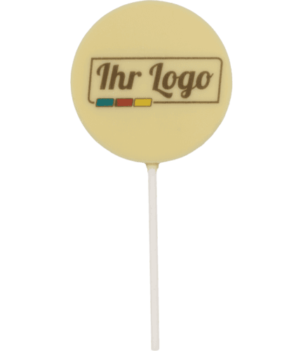 Schokoladenlutscher im Kundenindividuellen Logo