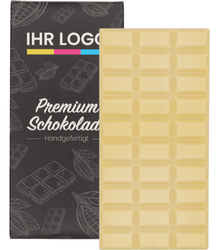 Schokoladetafel Weiß in Kartonage