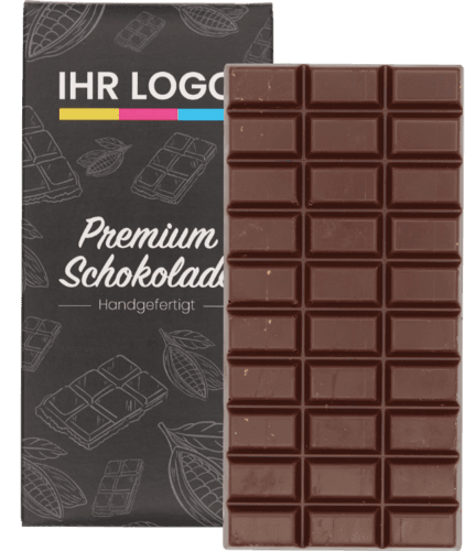 Schokoladetafel Zartbitter in Kartonage