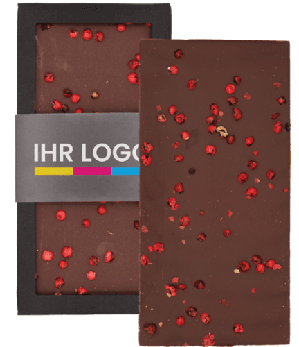 Schokoladentafel Zartbitter mit Rosa Pfeffer