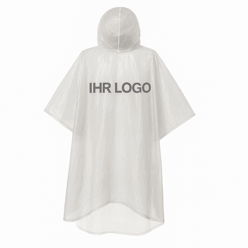 Regenponcho mit individuellem Aufdruck