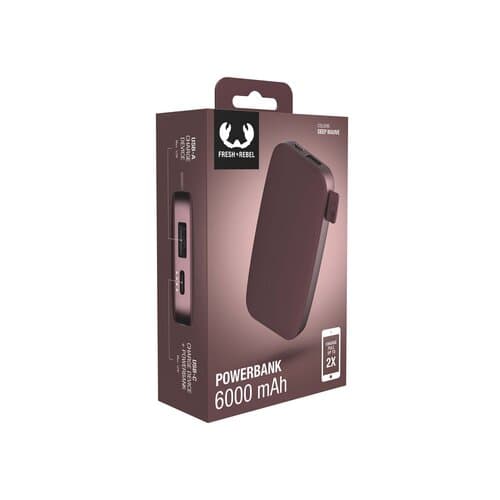 Fresh 'n Rebel Powerbank 6000 mAh USB-C Deep Mauve