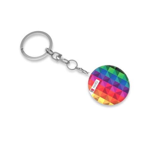 Key Ring Hard Single, Doming in full color