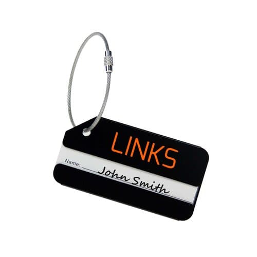 Aluminium Luggage Tag Schwarz
