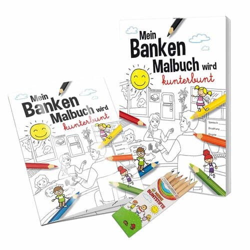 Malbuch / Mal-Set A6 - Banken