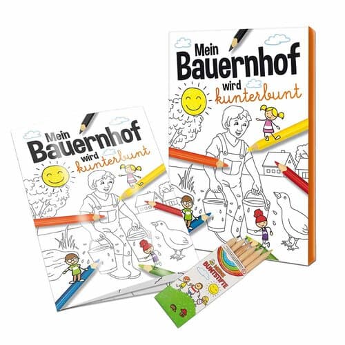Malbuch / Mal-Set A6 - Bauernhof
